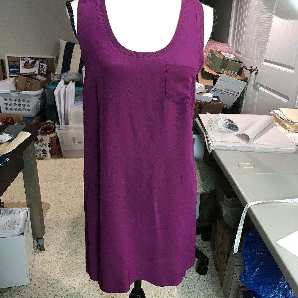 Women's Joie 100% silk purple racerback shift dress Size S